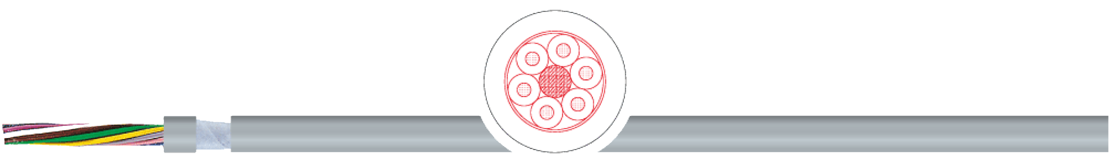 OPVC-JB Cabo flexível com vias coloridas