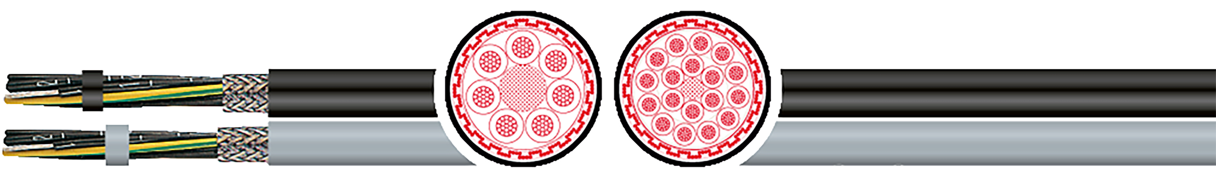 OPVC-JB Cabo flexível com vias coloridas