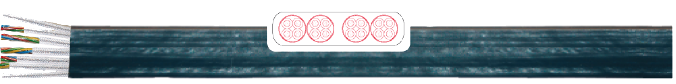 OPVC-JB Cabo flexível com vias coloridas