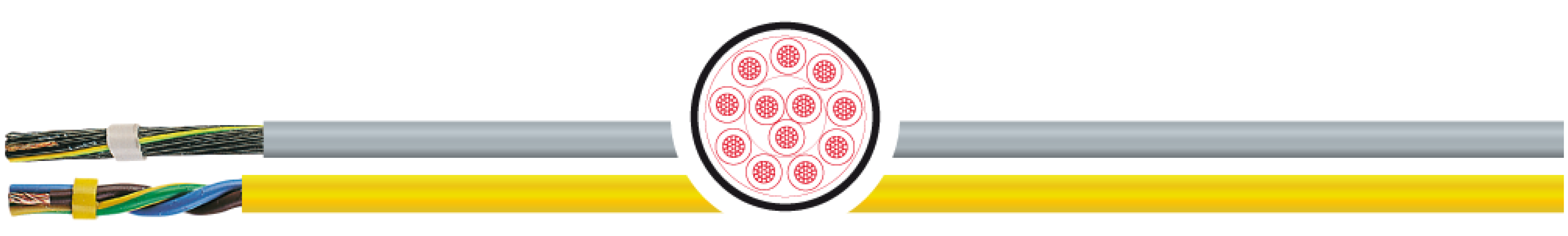 OPVC-JB Cabo flexível com vias coloridas