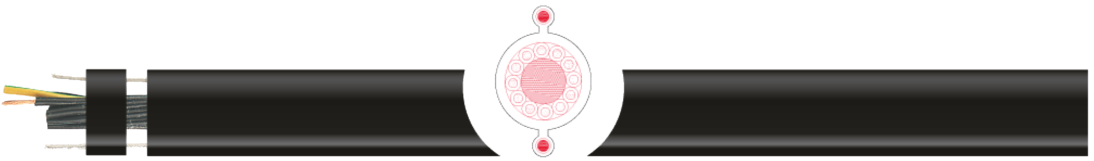 OPVC-JB Cabo flexível com vias coloridas