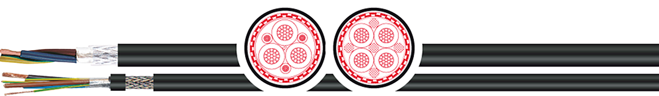 OPVC-JB Cabo flexível com vias coloridas