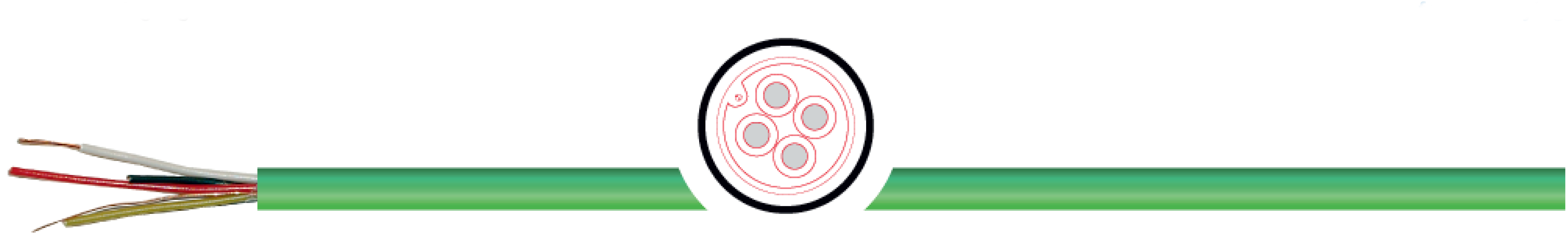OPVC-JB Cabo flexível com vias coloridas
