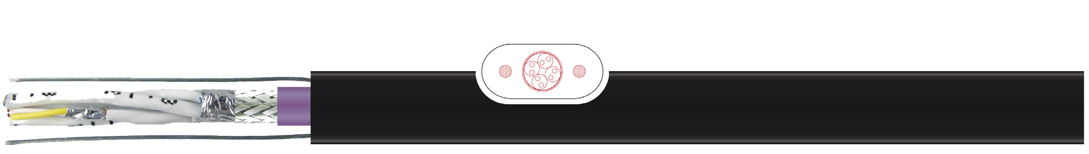 OPVC-JB Cabo flexível com vias coloridas