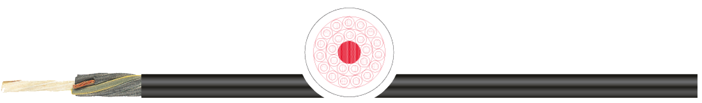 OPVC-JB Cabo flexível com vias coloridas