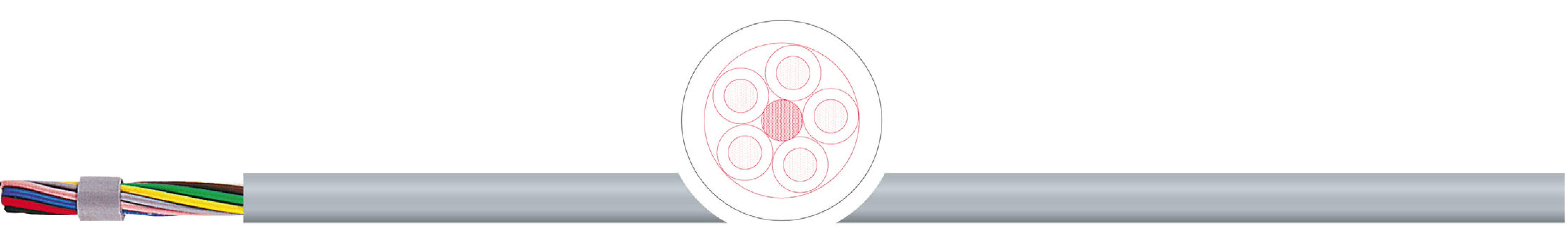 OPVC-JB Cabo flexível com vias coloridas