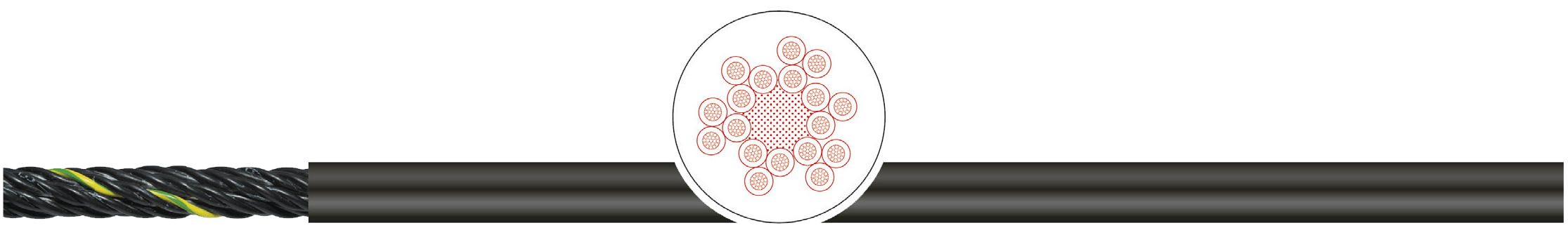 OPVC-JB Cabo flexível com vias coloridas