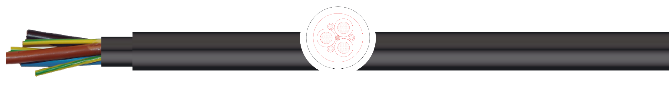 OPVC-JB Cabo flexível com vias coloridas
