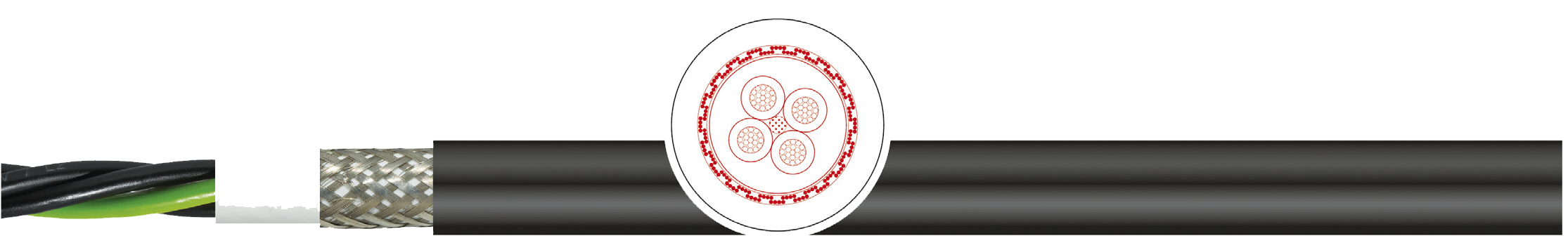 OPVC-JB Cabo flexível com vias coloridas