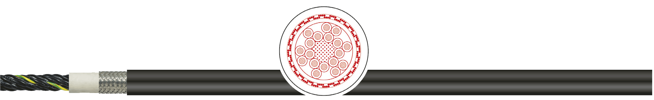 OPVC-JB Cabo flexível com vias coloridas