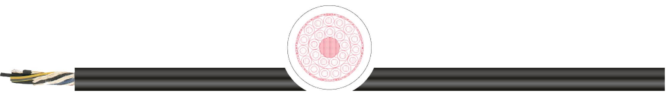 OPVC-JB Cabo flexível com vias coloridas