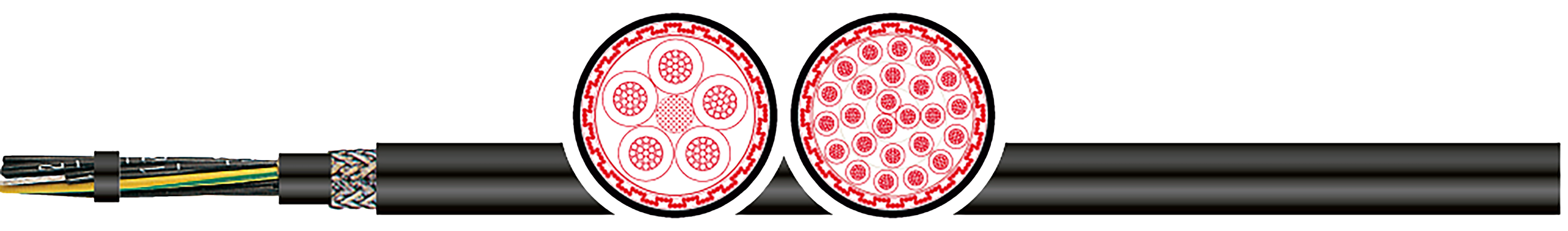 OPVC-JB Cabo flexível com vias coloridas